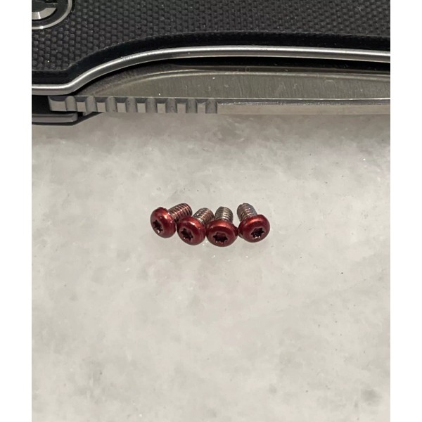 Red Stainless Steel T6 Torx Screws Set For CIVIVI Elementum
