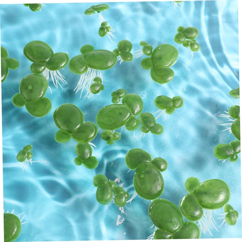 Kisangel 6 Pack Fake Floating Duckweed for Aquarium Pond Natural