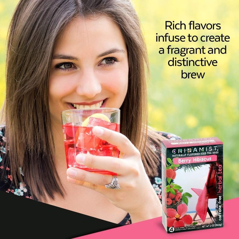 CHINAMIST Iced Tea – Berry Hibiscus Herbal Tea Infusion –