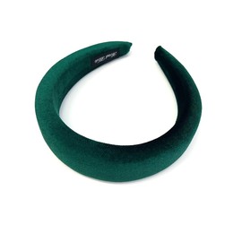 Velvet Padded Headbands for Women – Wide 4.2cm Hair Accessories for Women & Girls, Non-Pinching, Comfortable Fit (Green)