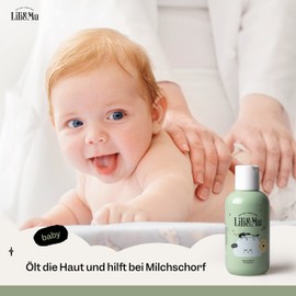 Lili&Mu Baby Natural Baby Oil 150 ml, Children's Baby Care Oil with Jojoba Oil, Marigold Extract, Vitamin E, Baby Skin Care Oil for Delicate Baby Skin, Vegan Skin Oil, Ideal for Baby Massage