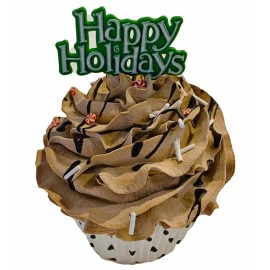 DEZICAKES Fake Cupcake Christmas Cupcake Chocolate