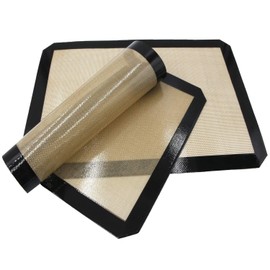 Premium Non Stick Silicone Baking Mats Quarter Sheet Toaster Oven Liner Small,Set Of 2 Mats (Size 8.5" - 11.5")