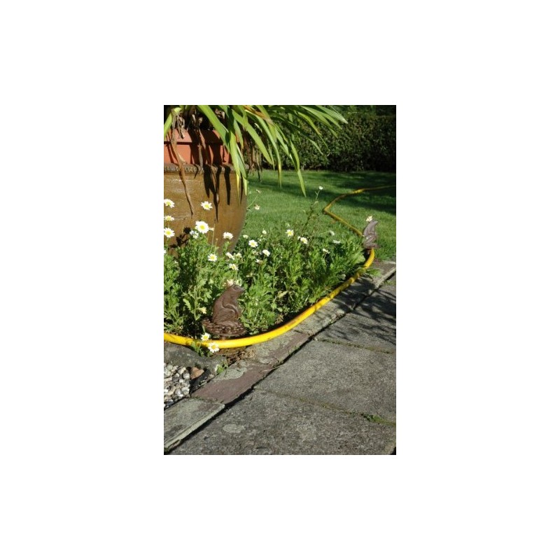 Rustic Pulley Frog King, Cast Iron Garden Hose Guide, Dimensions
