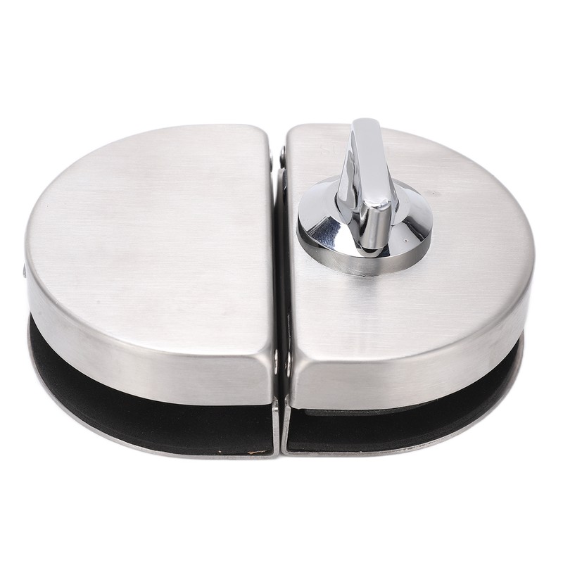 Glass Door Lock 97x65mm Split Type Brushed Polished Surface Replacement