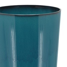 Arcadia Garden Products 25.5-inch Tall Set of 2 Teal Large Plastic Planter Pots with Drainage Plug for Indoor or Outdoor Use, Decorative Lightweight Garden Flower Pot for Porch, Patio, Deck