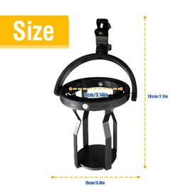 TTFP Gyroscopic Cup Holder, 3D Printed Self Leveling Cup Holder for Motorcycle, Car, Bike(Black