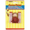 Curious George Cake Topper with 6 Candles - Premium Quality