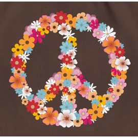Shirtracer - Gym Bag Backpack - Sayings Statement - Peace Flower Power - Hippie Peace Sign Peace Sign 90s 70s, 11 Brown