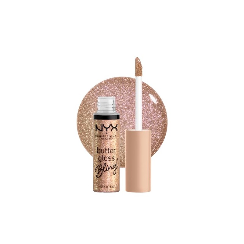 NYX PROFESSIONAL MAKEUP Butter Gloss Bling Lip Gloss, Non Sticky