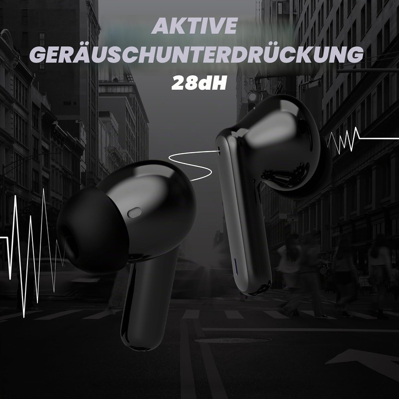 T'nB Wireless Bluetooth Headphones Noise Cancelling Active Design with Touch