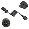 7 Way Round to 5 Way Pin Flat Spiral Trailer