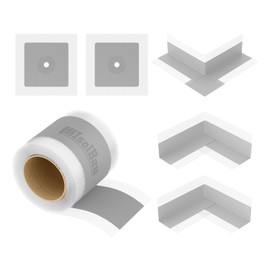 Isolbau 102G Tape Set - Sealing Set for Indoor and Outdoor Use Including 10 m Sealing Tape, 2 x Inner Corners, 1 x Outer Corner & 2 x Wall Sleeves, Sealing Shower, Bathroom, Kitchen, Wall Waterproof