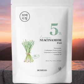 Skinfood Large Capacity Skin Lemongrass Niacinamide 5% Pad Refill 135g 30 sheets 1 unit / 스킨푸드 대용량스킨 레몬그라스 나이아신아마이드 5% 패드 리필 135g 30매입 1개