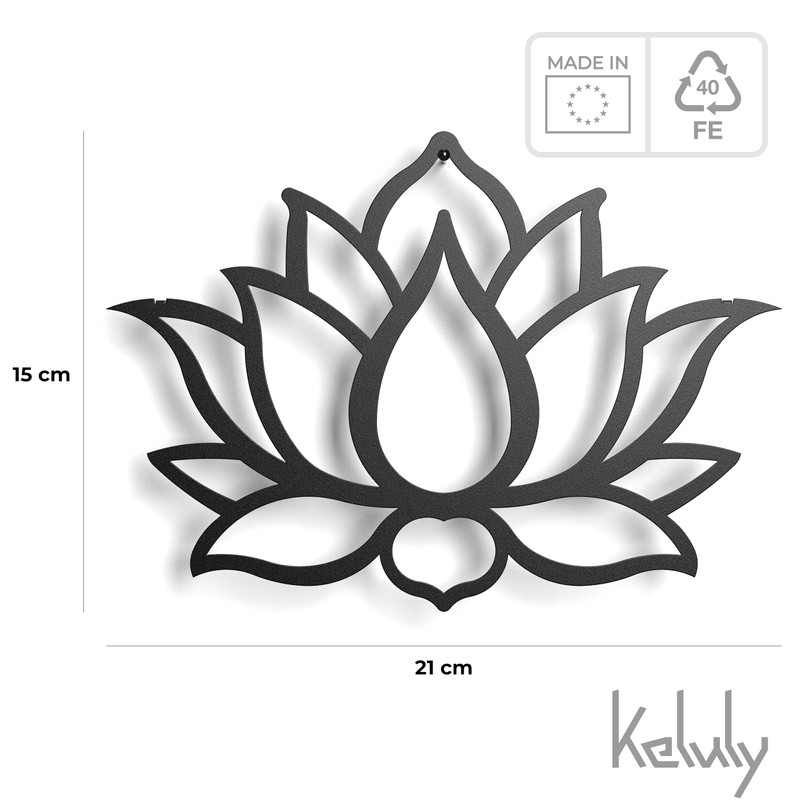 keluly Metallic Decoration Floating Wall Sculpture with Shadow Made of