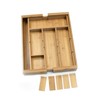 Lipper International 8882 Bamboo Wood Expandable to 18-3/4" Flatware Drawer