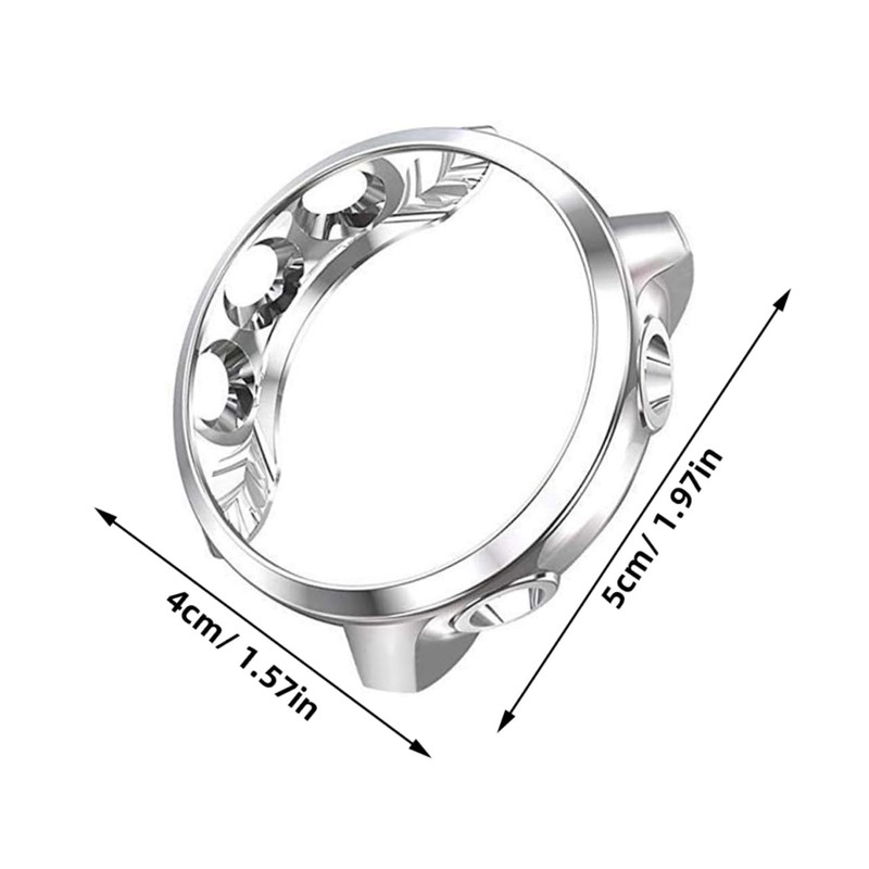 SHOWERORO Electroplated Protective Watch Case for Smartwatch Silver TPU Cover