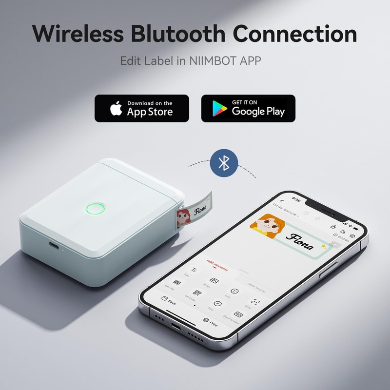 NIIMBOT D110 New Version Label Maker Machine with Tape, Portable