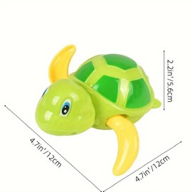 Cute Turtle Design Wind Up Toy, 1 Count Cartoon Turtle Bath Toy, Swimming Turtle Toy, Fun Bathing Toy for Shower Bathtub Swimming Pool:_Green_1 Count