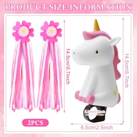 LETTERASHQP Dinosaur Bicycle Bell Children's Horn Children's Bicycle Horn Children Dinosaur Bicycle Squeeze Horn Bicycle Unicorn Squeeze Horn Bicycle Bell for Children Boys Girls (E)