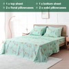 JSD Green Floral Printed Sheet Set King Size 6 Piece,