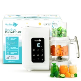 BooBoo Baby PuréePro 5 in 1 Baby Food Maker - Puree Blender Processor | Multifunctional Baby Food Processor with Steamer, Bottle Warmer, Sterilizer, A