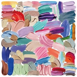 50 Pcs Color Palette Stickers Water Bottles Waterproof Palette Sticker Pack Transparent Vinyl Decals for Laptop Phone Car Luggage Skateboard Guitar Party Favors &Gifts for Adults Teens Girls