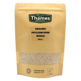 Thames Organic Organic Psyllium Husk Whole - High Protein, High Fibre, Raw, Vegan, GMO-Free - No Additives or Preservatives, Certified Organic - Nutritious, Versatile - Resealable Pouch - Thames Organic 1kg