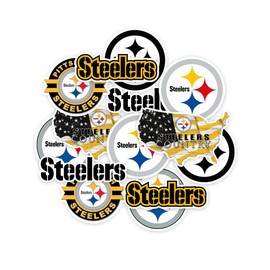 14 PCS Sports Stickers for Steelers PVC Sticker for Teens，DIY Decoration Waterproof Stickers
