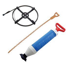 3 PC Drain Unblocker Tool Set - Power Plunger - Pipe Cleaning Tool - 4.5M Drain Cleaner