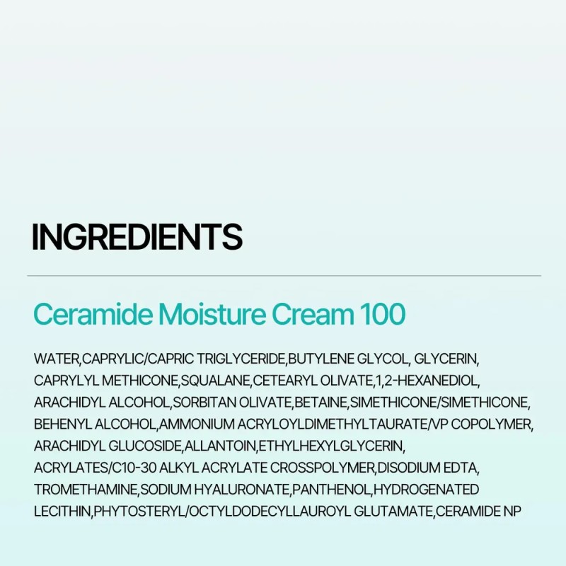 Ceramide Moisture Cream 100, Daily Facial Moisturizer With