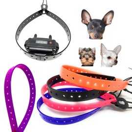 Replacement GPS eCollar with Adjustable Bungee, Multi-Hole Design, and Secure Toggle Closure for Small Dogs (Neon Orange, Small Neck)