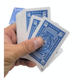 Zugar Land Economy Playing Cards 4 Decks (2 Red and 2 Blue Decks) 2.3/8 inches by 3.3/8 inches (55mm X 86mm) Plastic Coated. (4 Decks)