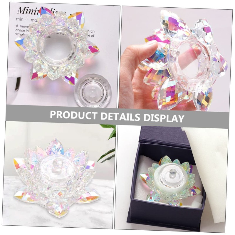 VICASKY Elegant Crystal Nail Art Wash Cup with Lid Lotus
