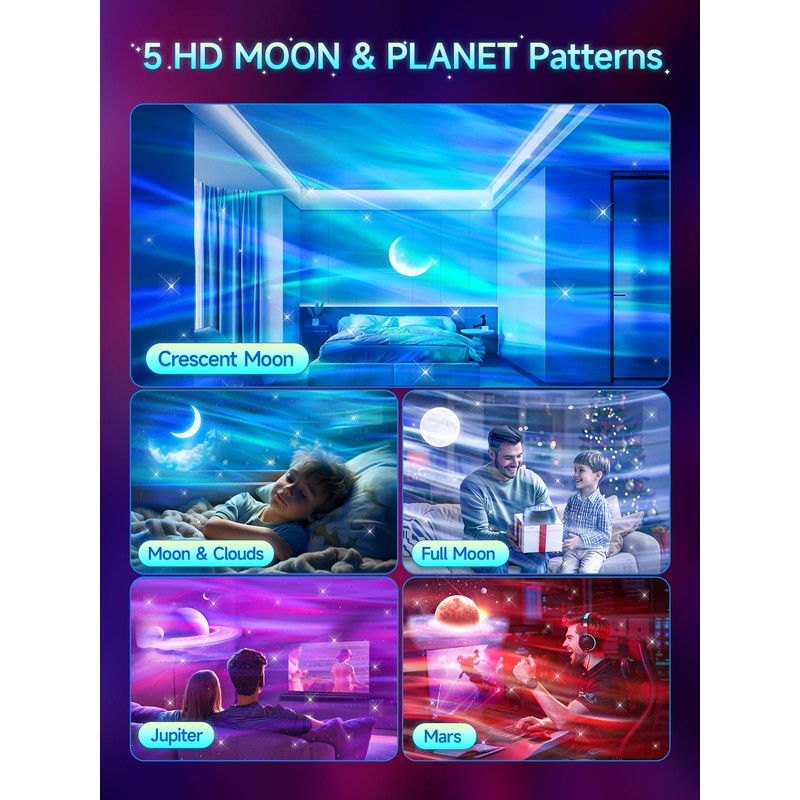 Starry Sky Projector, 180 Light Modes Galaxy Projector Luxocean Lamp,