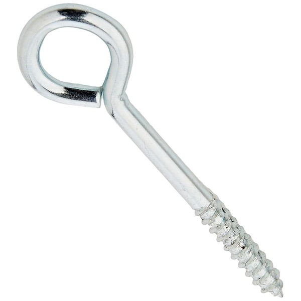 VINE EYE SCREW IN 100MM BZP ZINC PLATED WEATHERPROOF STEEL