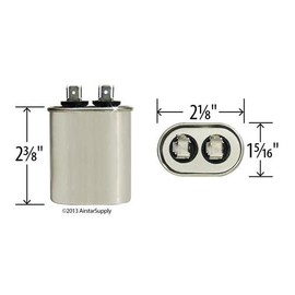 7.5 uf/Mfd Oval Universal Capacitor Replacement Amrad USA2031 Replacement - Used for 370 or 440 VAC, Made in The U.S.A.