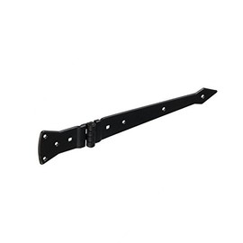 DMX - Decorative Cross Hinge Wooden Connection Gate Hinge Braided Door Hinge Shop Hinge Throw Hinges Construction Fitting for Garden Gates, Gates, Doors, Pack of 1 - ZABP - Black, 250 x 2.5 mm