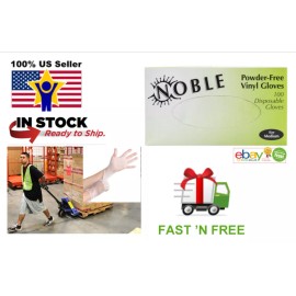 Noble Disposable Gloves Vinyl Glove Powder-Free  - Medium 100/box