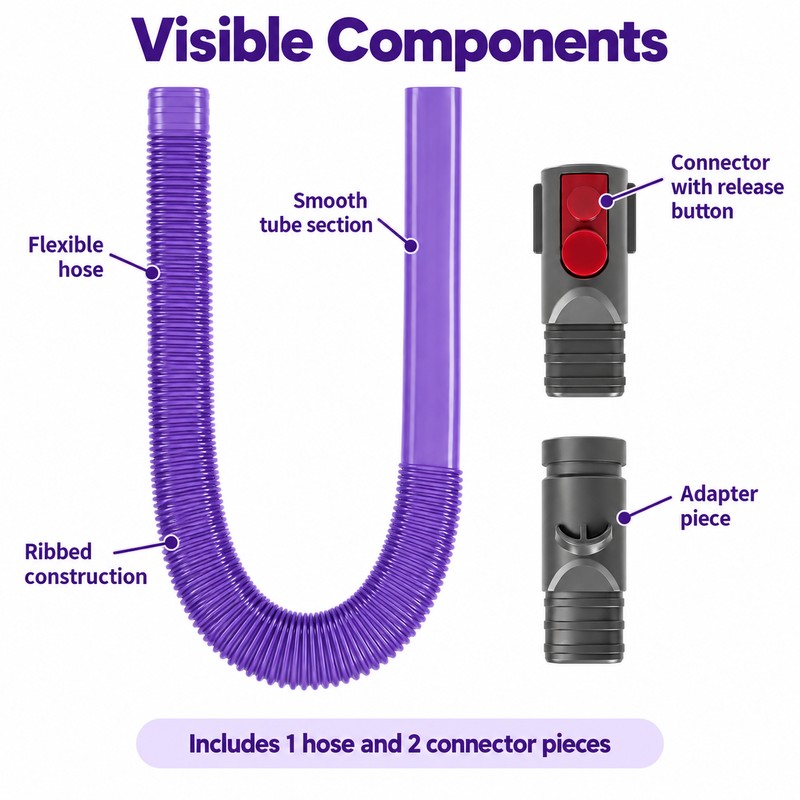 Dryer Vent Cleaning Hose for Vacuum Use – Flexible Crevice