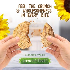 Grace’s Best Cookies - Sweet and Crunchy Small Snack Made With Natural, Quality Ingredients - Sunflower Seeds and Rolled Oats – Pack of 2 (12oz)