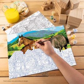 Royal & Langnickel Painting by Numbers Junior Large Art Activity Kit, Horses and Foals (PJL13)