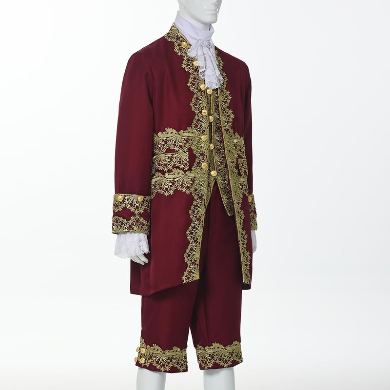 CAMDOM - Disfraz victoriano para hombre, estilo rococó, estilo medieval,