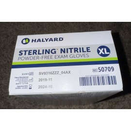 Halyard Sterling* Nitrile Exam Gloves 50709 1 Box of 170 EXTRA LARGE GLOVES