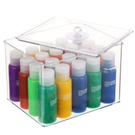 Rainmae Paint Storage Box for Apple Barrel Acrylic Paint, Paint Storage Case with Lid for Craft Paint Storage, Empty Craft Paint Storages for Paint Bottle, Hold 20 Bottles of 2 fl. oz Acrylic Paints