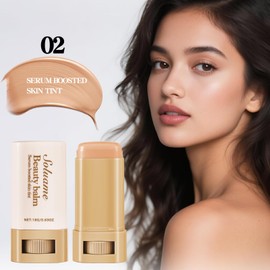 Foundation Stick Beauty Balm Serum Boosted Skin Tint Moisturizing Serum Contour Balm Makeup Suitable for All Skin Tones Create a Natural, Flawless Makeup Skin Tint Stick,02