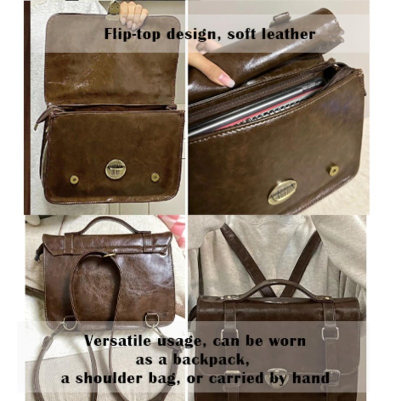 MILLEVIBE Briefcases for Women and Men - Faux Leather Cambridge