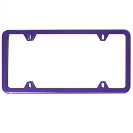 UFRAME 4 Holes Slim Stainless Steel License Plate Holder Frame (Purple)