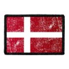 Denmark Flag - Color - Distressed | Hook and Loop