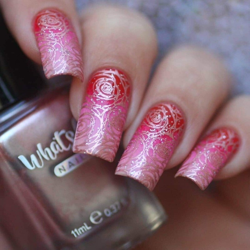 Whats Up Nails - Roses are Gold Stamping Polish Rose